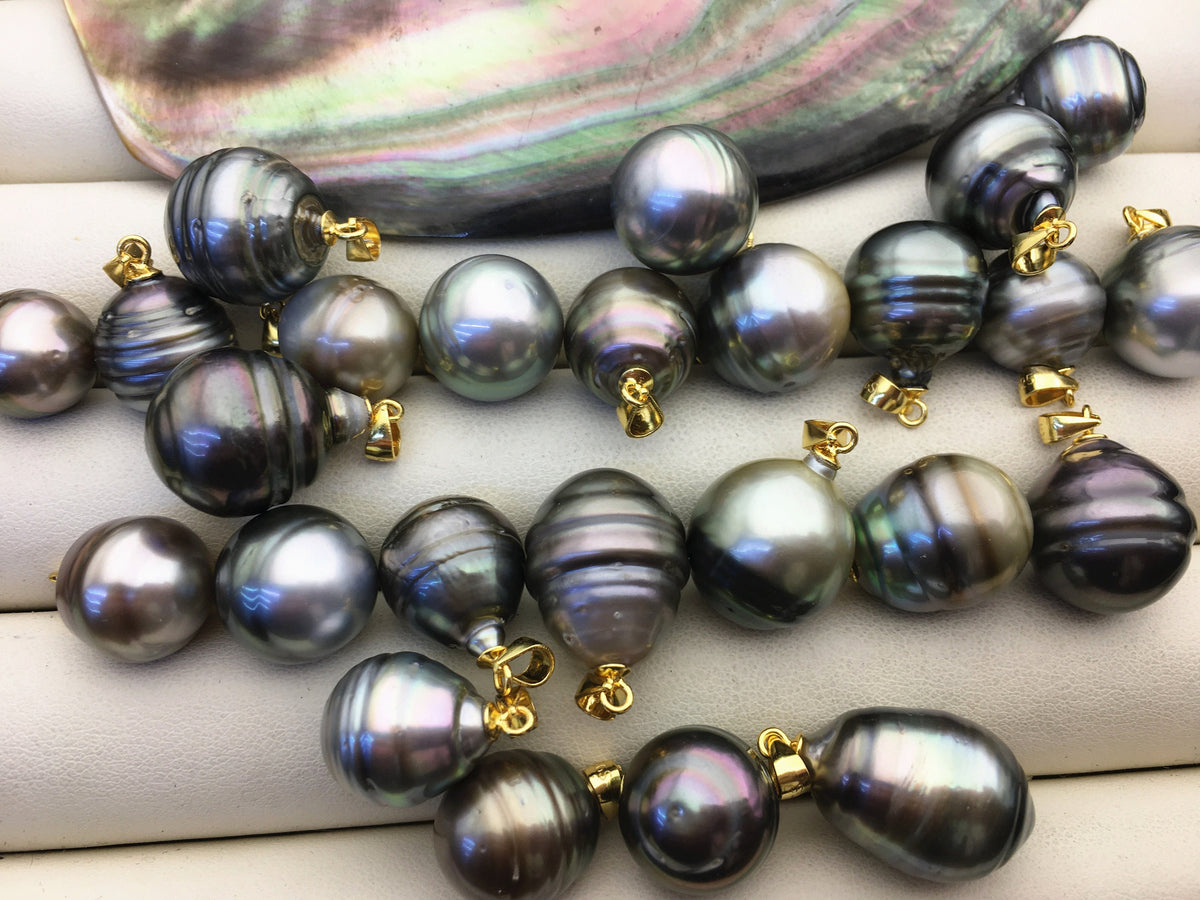 1pc 11-14mm Mix Color Baroque Drop Tahitian sea pearl pendant,S925 Sterling silver pendant,NC1-T28