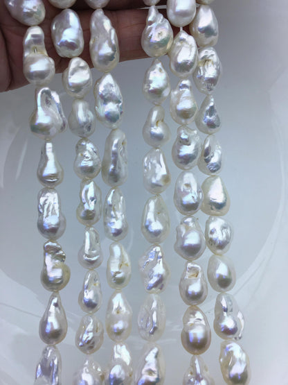 1 strands AA 9-11mm white mini flame ball pearl,FL15-2A-5-56