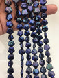 AA 11-12mm deep blue black plum blossom Freshwater Pearl,ZS-119-33