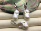1pc AAA 14-16mm white baroque pearl Feather pendant necklace,S925 Sterling silver pendant,NC1-041-2