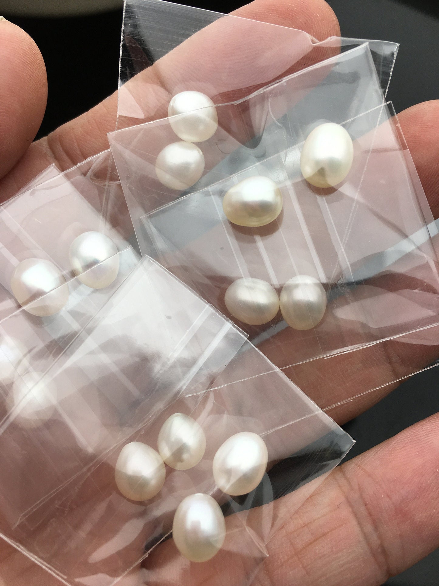 2 pairs AAA 6.3-7mm white/pink/purple rice freshwater pearl pairs,tear drop pearl earrings,dangle pearl earrings,LR6-3A-8