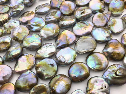 AA 19-21mm*25-35mm Very Big Gray Bronze THICK Tail coin pearls , DIY material,genuine freshwater pearls,COIN20-2A-2-2
