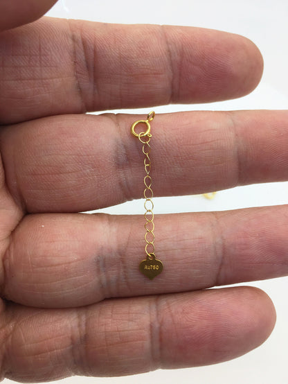 18k solid yellow gold set 4.3mm spring ring with 1.25'' chain jump spring,ASG-CL-001