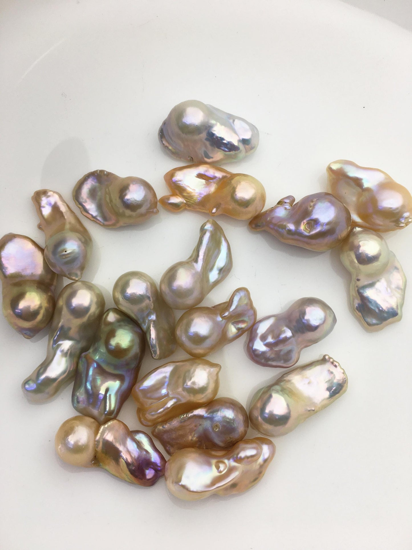19pcs AAA 11-14mm Natural Color Flame ball Pearl - no hole,FL15-T4-37