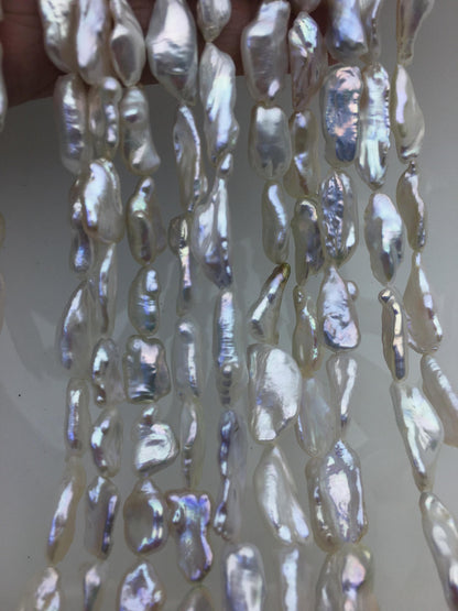 AAA 8-10mm white Keshi Biwa Pearl Necklace,ZS-200-120-20