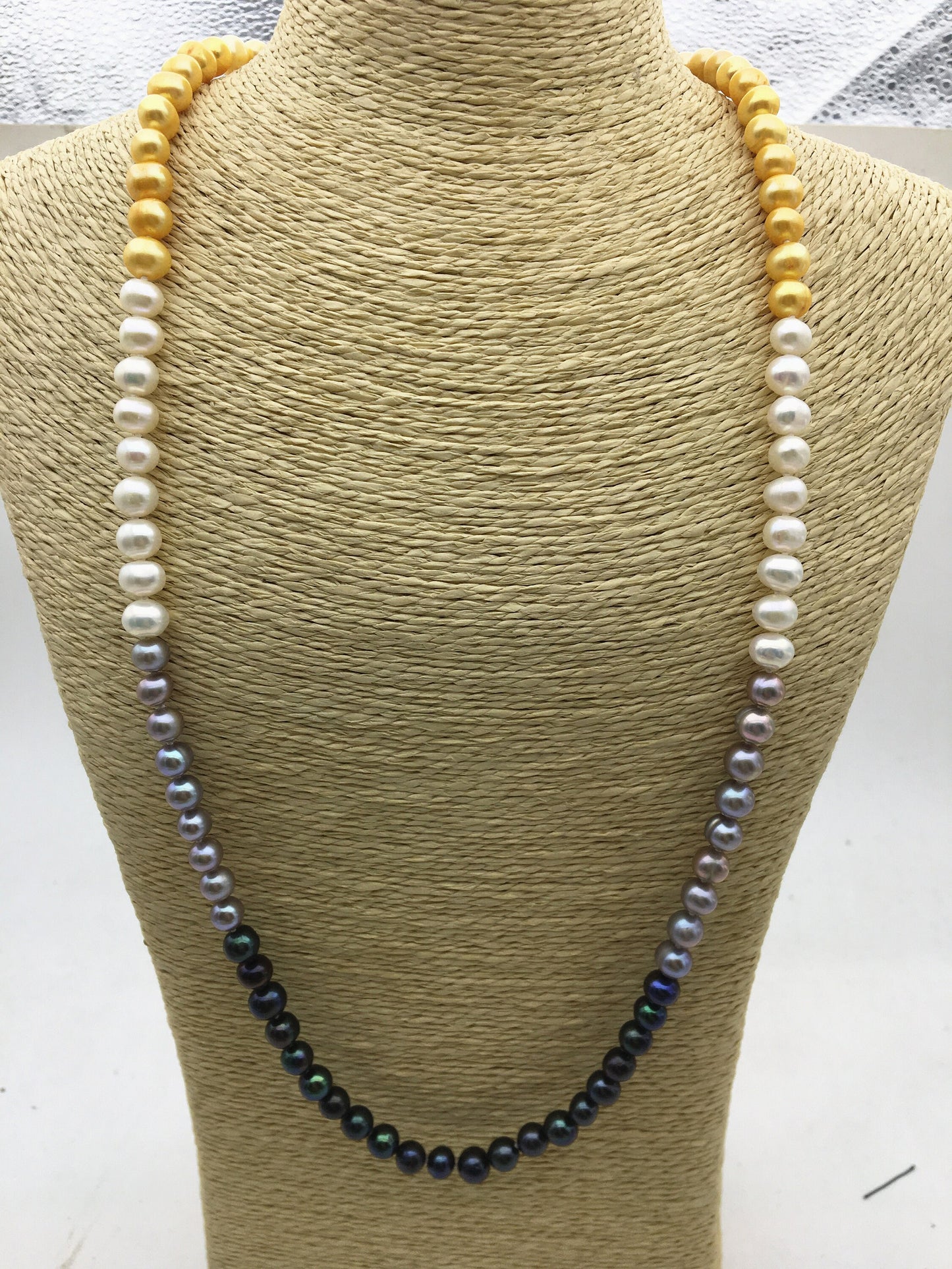 26inches AA+ 7mm near round misc color freshwater pearl Necklace,NPN1-093