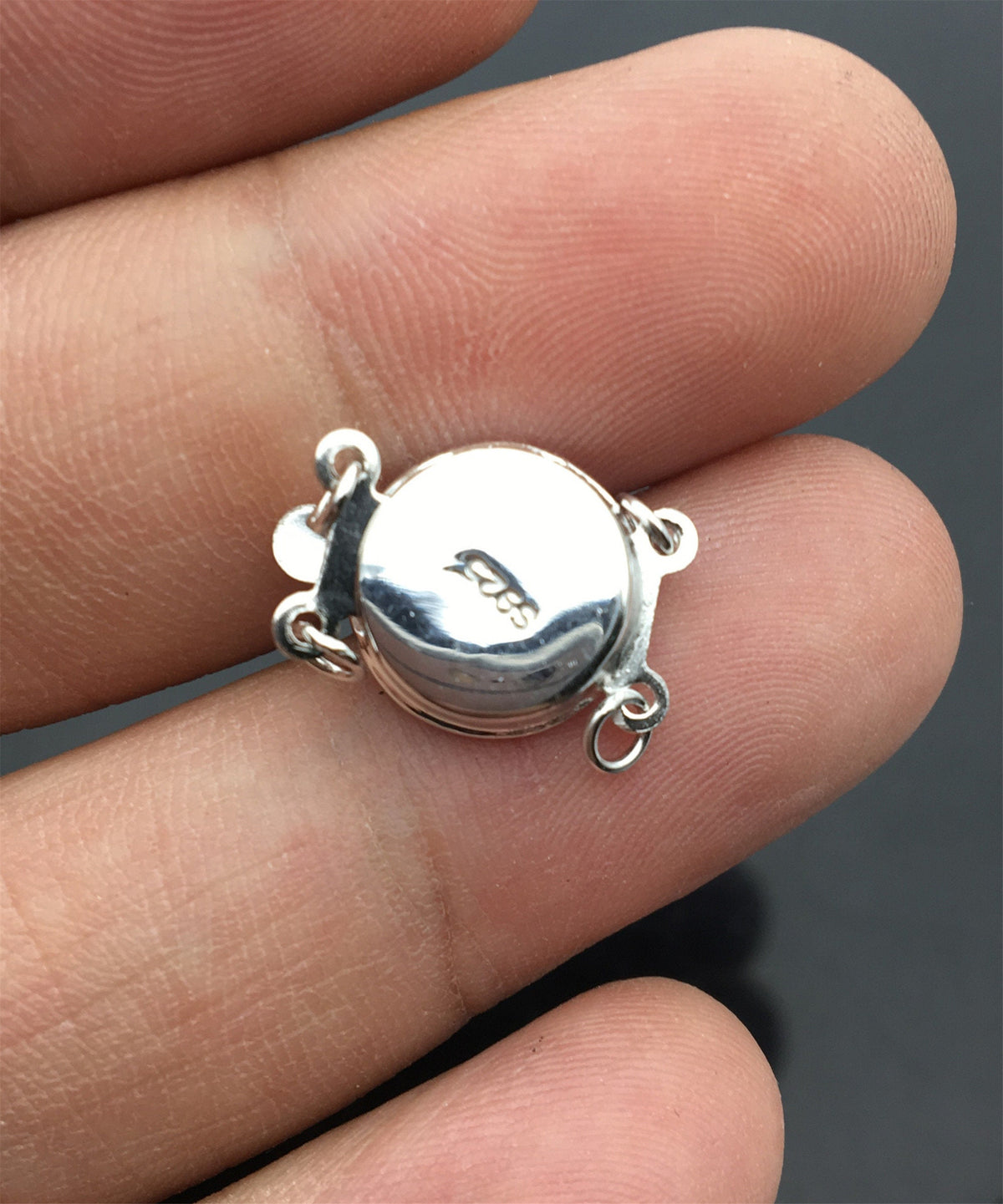 11.5mm Two Rows 925 sterling silver flower clasp, 2 strand clasp, push-in pearl clasp,necklace clasp,fashion jewelry findings, ASL-CL-016