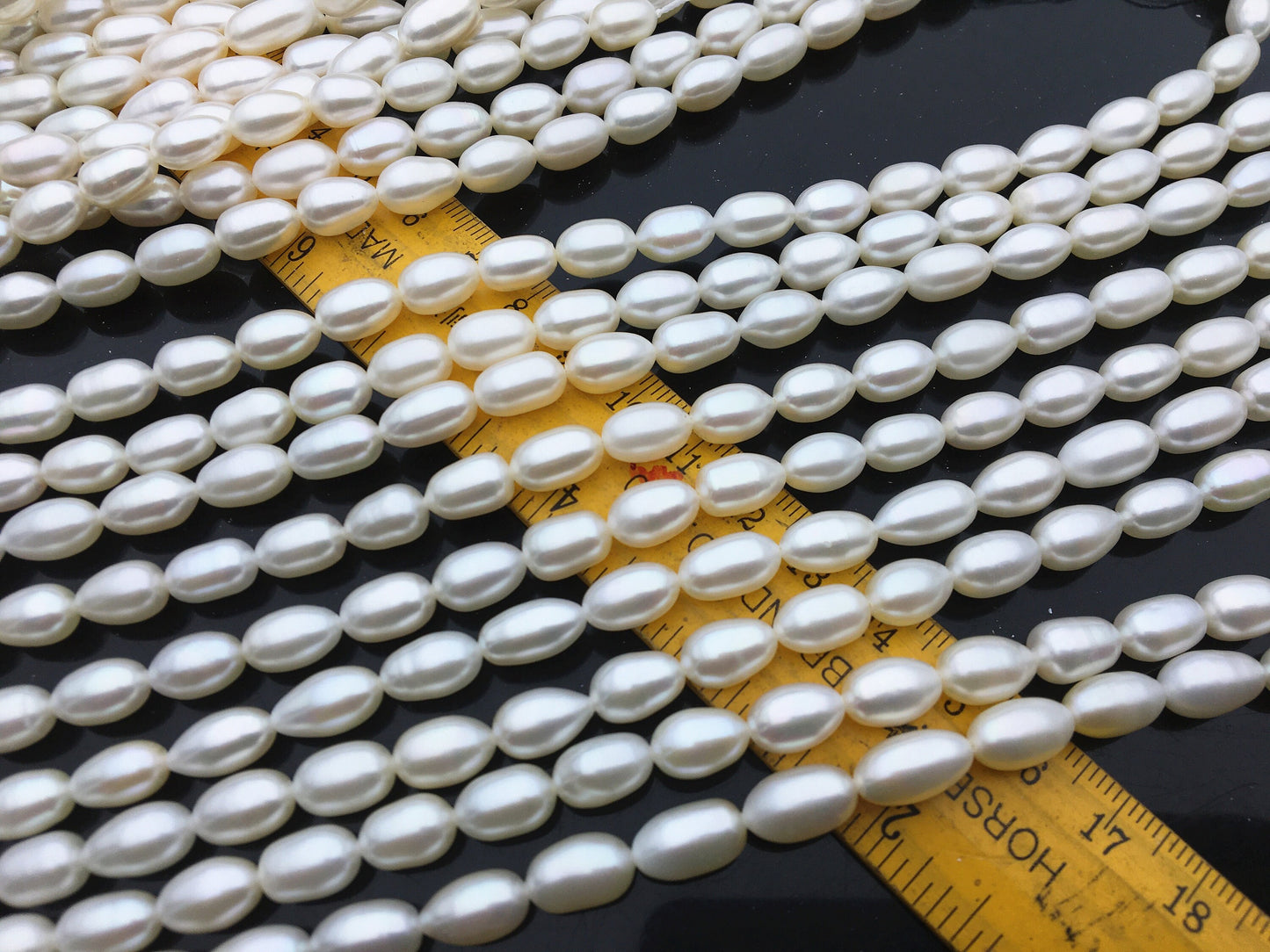 AAA 6.3-7.3mm*9.5-11.5mm white LONG rice freshwater pearls,Cultured white freshwater pearls beads,pearl necklace,wholesale pearl,LR7-3A-72