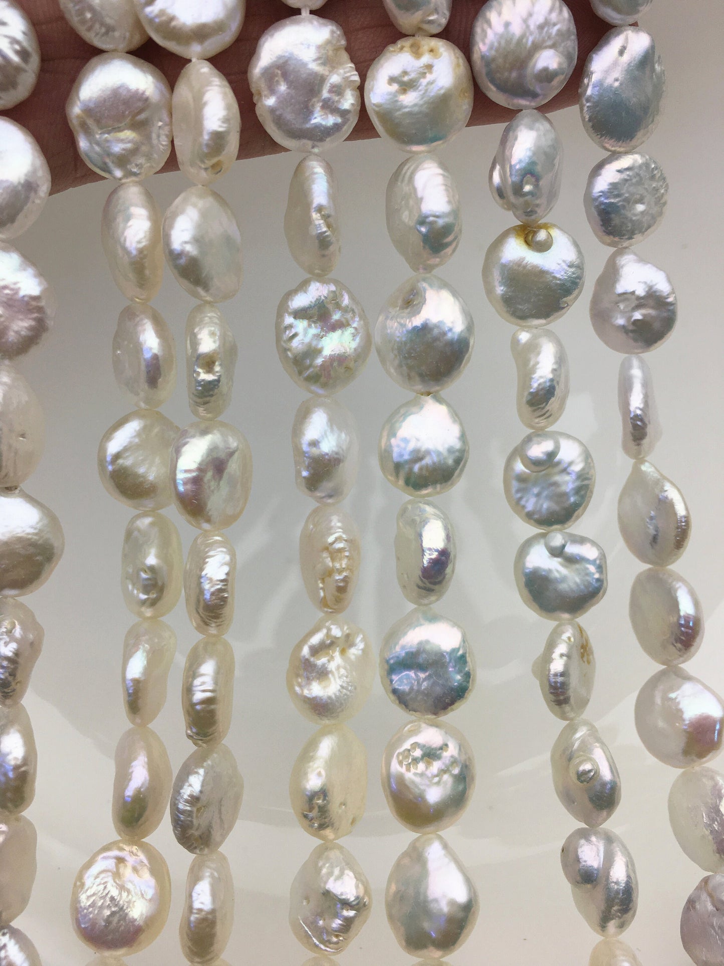 AA+ 11-12.5mm White Coin freshwater pearls,diy bead,flat round pearl bead,COIN12-2A-2-15