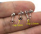 2.5mm/3mm/5mm CUP size sterling silver stud, stud for earrings,ASL-ER-013