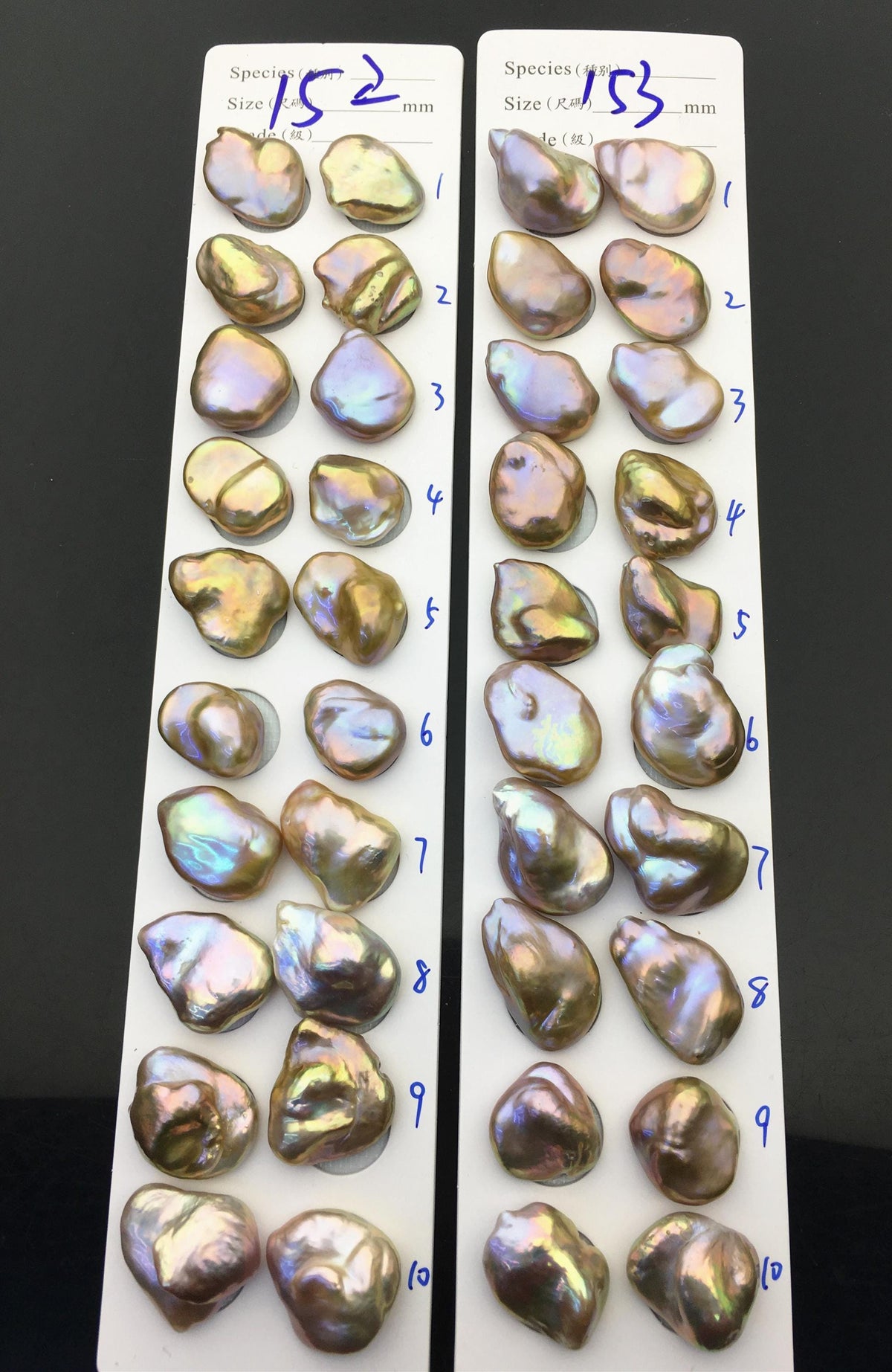 1 pair AAA 13-16x17-22mm Natural Rainbow Baroque Pearl Pairs,Baroque Cultured Freshwater Pearl,no hole,FL15-3A-9-28