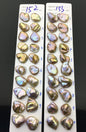 1 pair AAA 13-16x17-22mm Natural Rainbow Baroque Pearl Pairs,Baroque Cultured Freshwater Pearl,no hole,FL15-3A-9-28