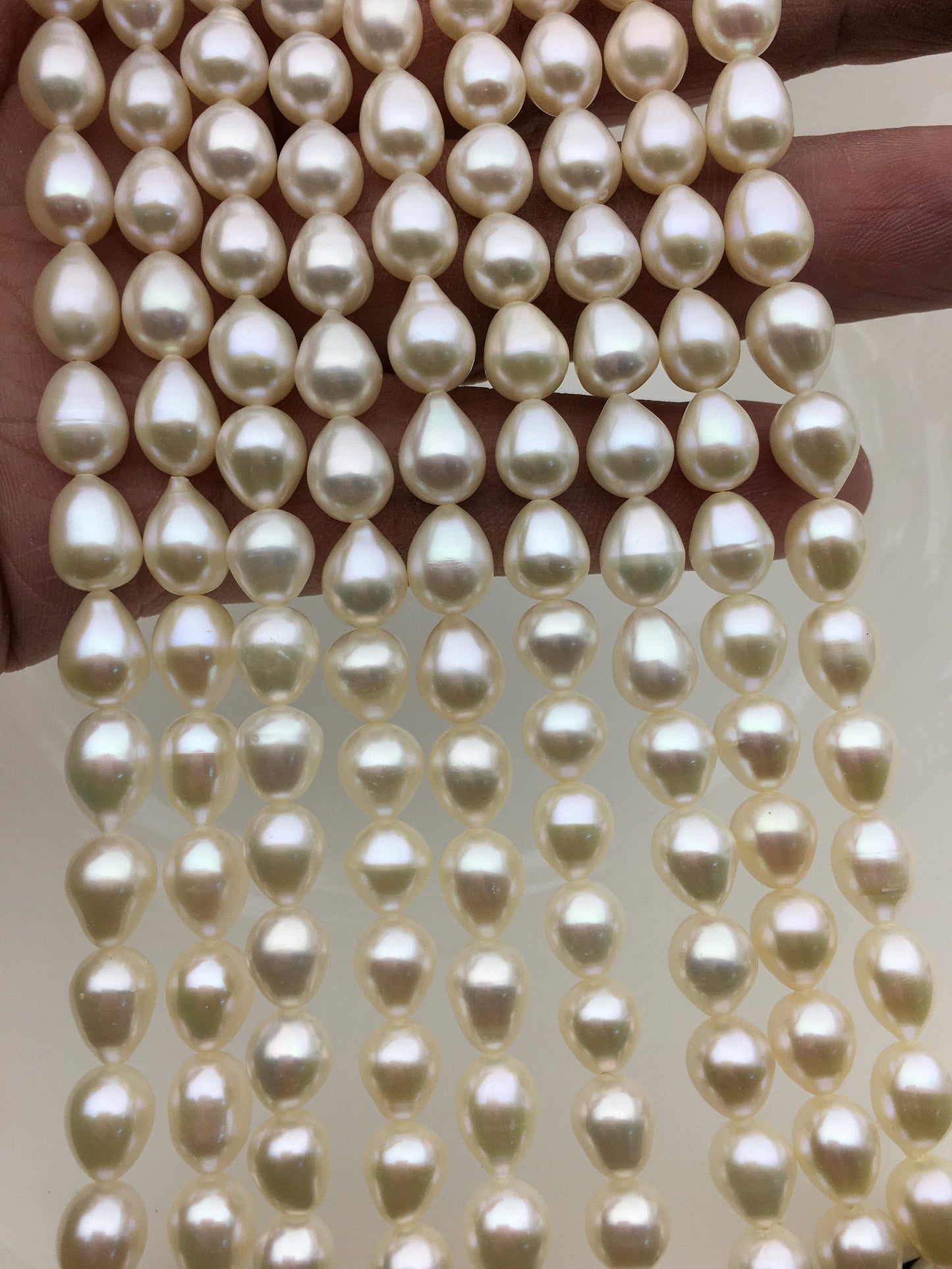 AAA 7-8mm*8-9mm white teardrop freshwater pearls,Cultured white freshwater pearls beads,pearl necklace,pearl wholesale,LR7-3A-71-3