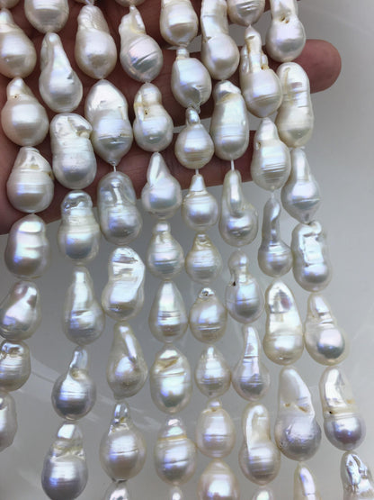 15.5'' AA 11-13mm white flame ball pearl,FL15-2A-5-70