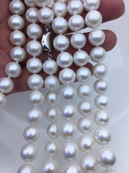 17.5 inches AA+ 11-13mm white round freshwater Pearl necklace,genuine freshwater Pearl necklace, Natural Pearl Necklace,NPN1-068