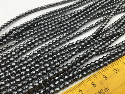 Hematite,4mm Faceted Round,AAA, 105pcs,15.5 inches,G50-R4-001
