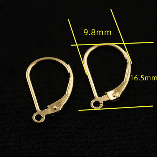 1 pair 9x16mm 14k goldfilled French Earrings, DIY earrings jewelry,AGF-ER-001