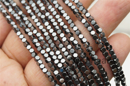 Hematite,2x2mm eight faceted Beads,AAA, 170 beads,15.5 inches,G50-OTH22-001
