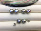 2 pairs AA+ 10-11mm gray baroque near round edison pearl stud earrings,S925 Sterling Sliver stud earrings,SE3-T61