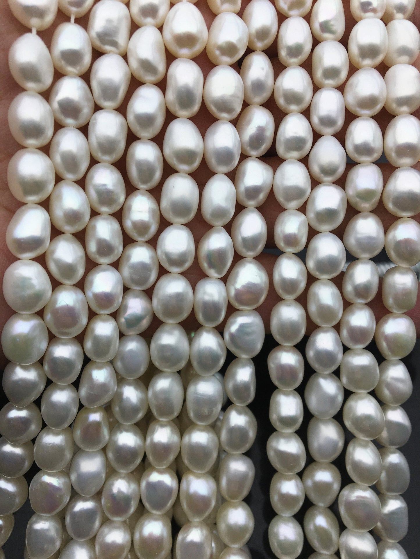 AAA+ 8.4-9.3mm white nugget freshwater pearls, high luster,baroque pearl necklace,LM9-T8