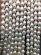 AAA+ 8.4-9.3mm white nugget freshwater pearls, high luster,baroque pearl necklace,LM9-T8