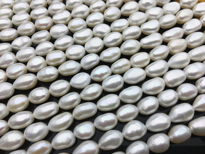 AAA+ 8.4-9.3mm white long nugget freshwater pearls, high luster,baroque pearl necklace,LM9-3A-9