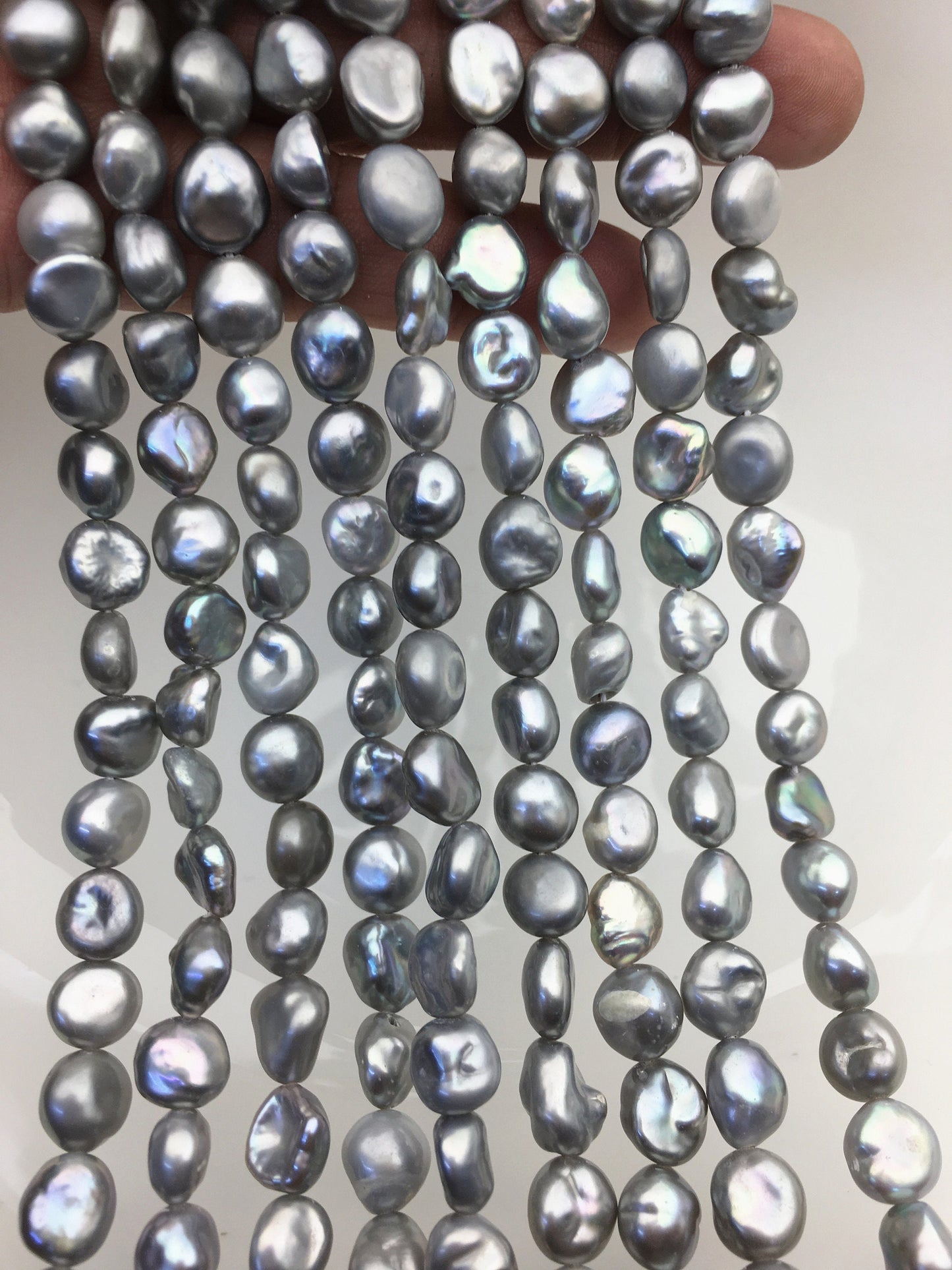 AA 8-9mm gray Keshi Freshwater Pearls,ZS-200-117