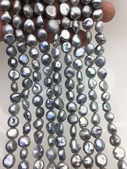 AA 8-9mm gray Keshi Freshwater Pearls,ZS-200-117