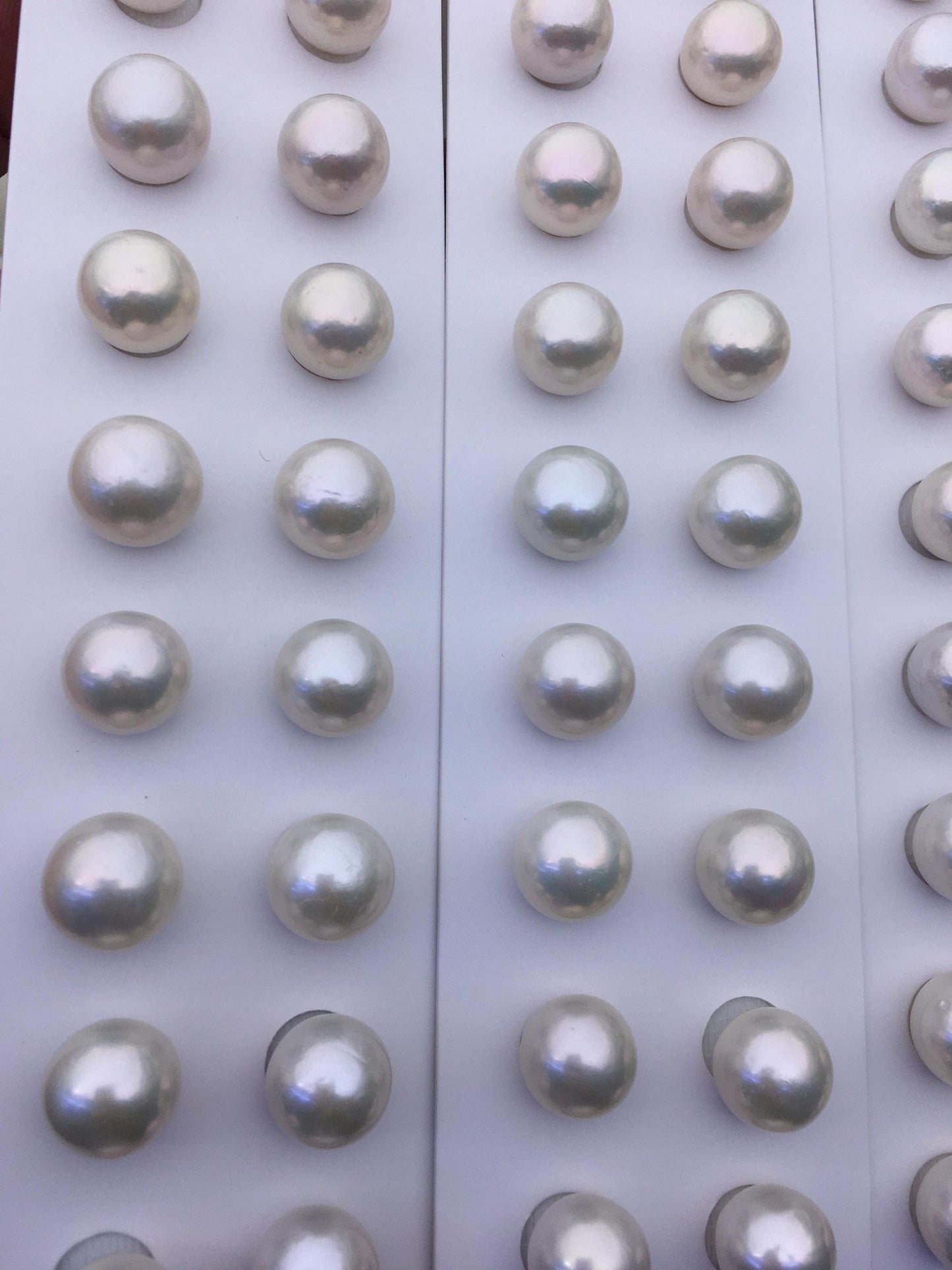 High Luster!10 pairs AA+ 12-13mm White Round edison freshwater pearl,ED12-3A-1-28
