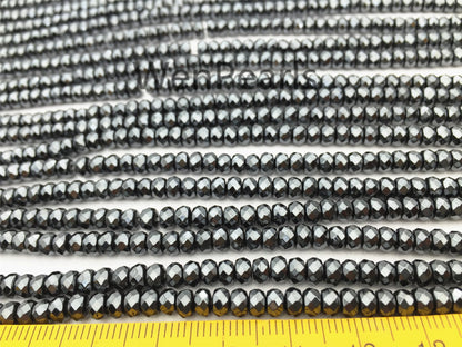 Hematite,3x4mm Rondelle Beads,AAA,Very Shining, 140pcs,15.5 inches,G50-B34-003