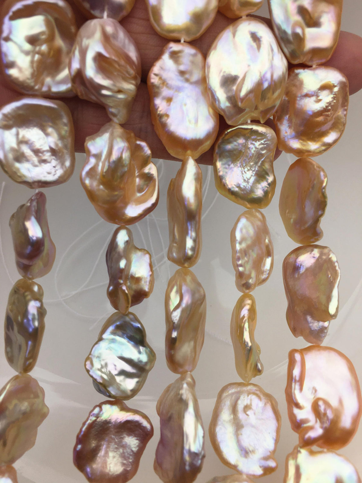 AAA 16-19mm natural orange keshi Freshwater Pearl,DIY Loose Freshwater Pearl,wholesale price,china wholesale pearl,ZS-200-121-7