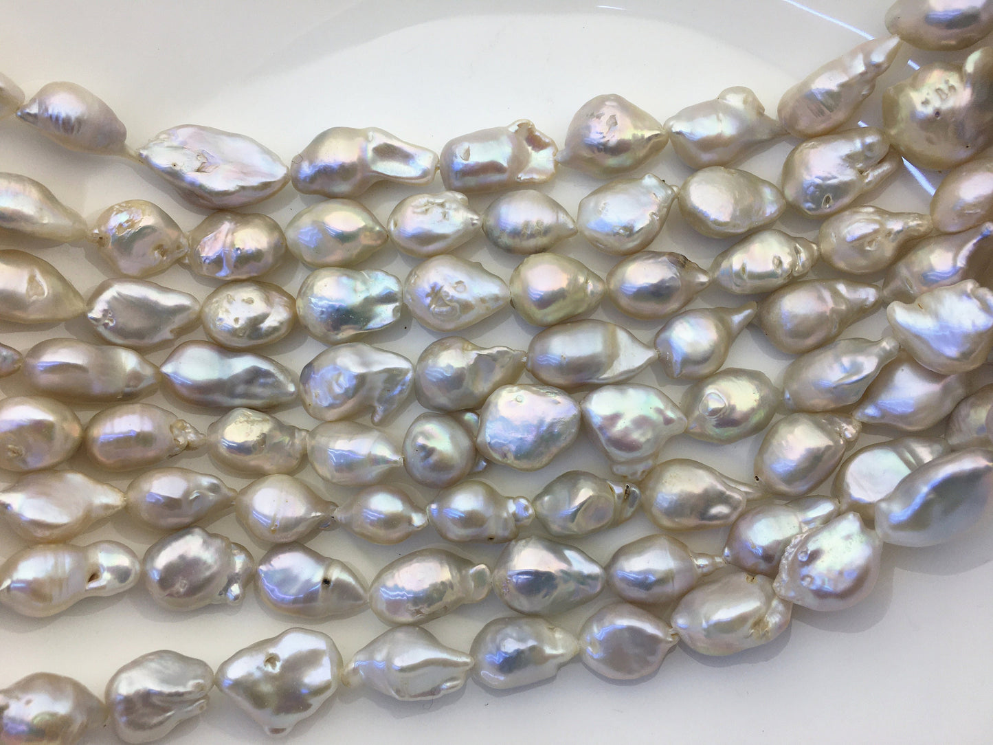 AA+ 10-13mm White Nugget Baroque Shape Freshwater Pearl,ZS-101-2