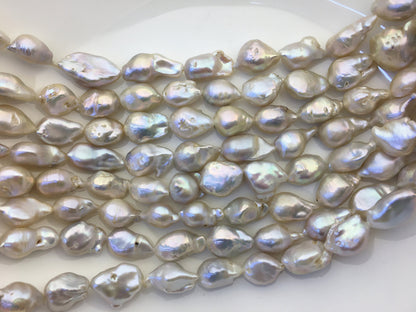 AA+ 10-13mm White Nugget Baroque Shape Freshwater Pearl,ZS-101-2