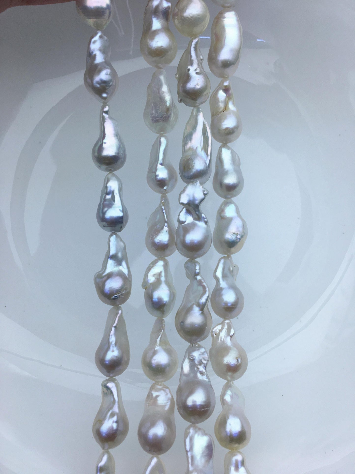 1 strands AA+ 9-11mm white flame ball pearl,FL15-2A-5-64