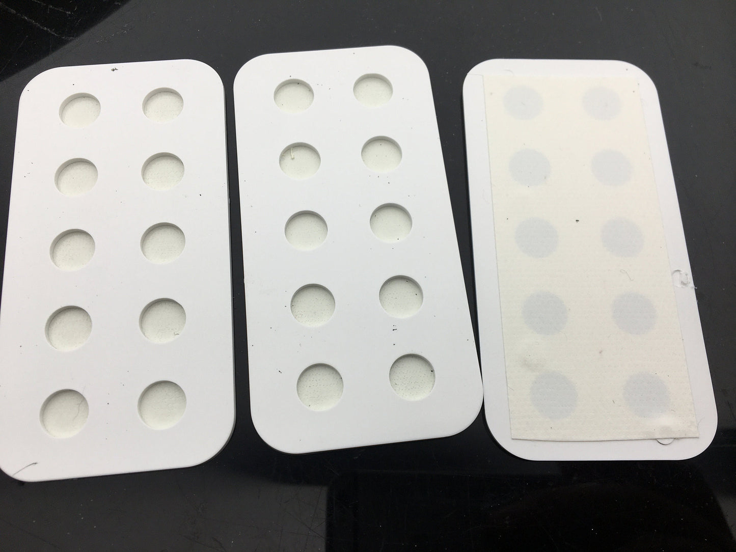 Ten Hole White Acrylic Pearl Matching Cards, A-OTH-018