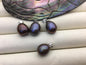 2pcs AAA 10-11.5mm big black brown pearl pendant , Oval Rice Pearl necklace- NC1-T41