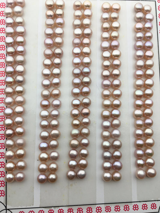 10 pairs AAA 4-4.5mm Seed purple button round pearls pairs,loose pearl beads,pearl earring,pearl stud,pearl earring stud supply,BTN4-4A-3