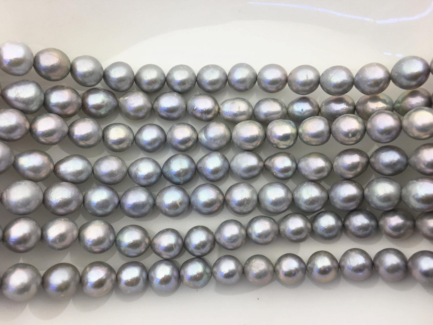 AA 11-13mm big gray oval Edison Freshwater Pearl,ED12-2A-5-20