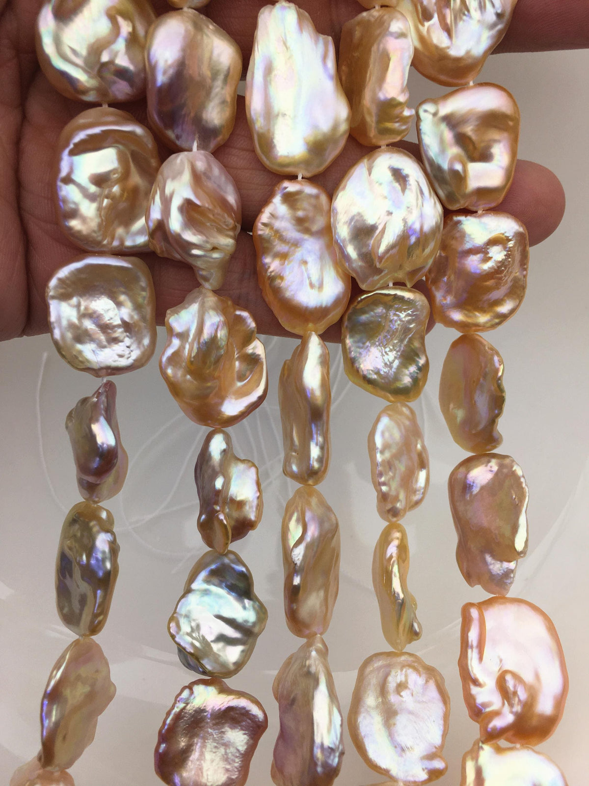 AAA 16-19mm natural orange keshi Freshwater Pearl,DIY Loose Freshwater Pearl,wholesale price,china wholesale pearl,ZS-200-121-7