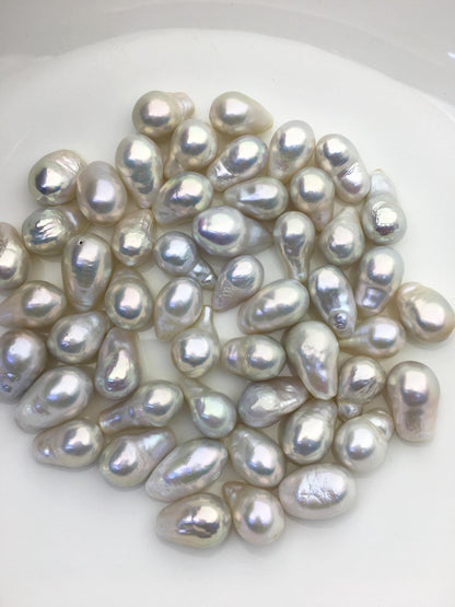50pcs AAA/AA+ 10-13mm white baroque Edison Freshwater Pearl,no hole,ED12-2A-4-8