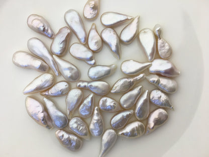 10pcs AAA 8-10mm White Teardrop Coin freshwater pearls,diy bead, no hole,COIN10-3A-1-3