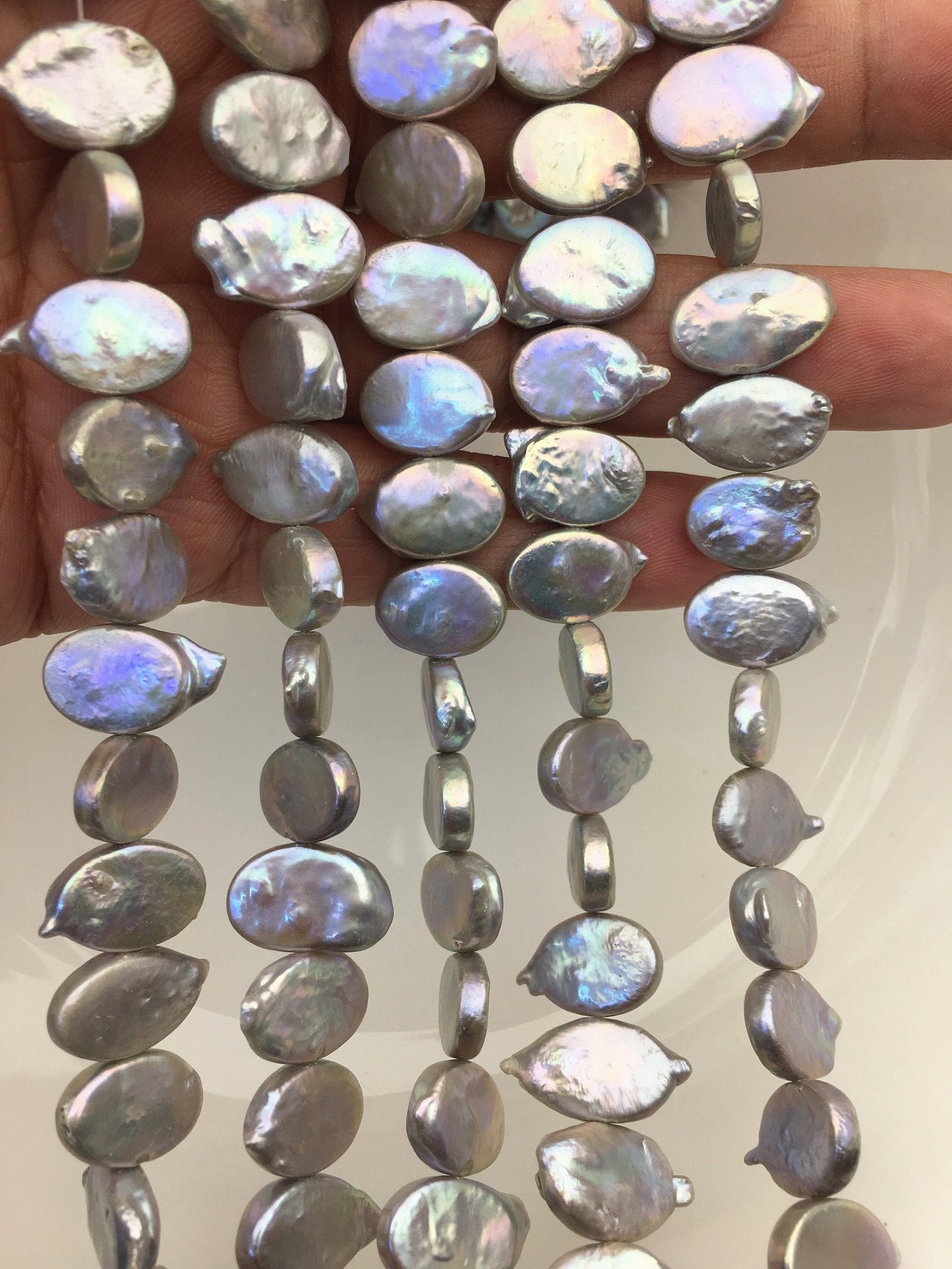 AA+ 10-11mm Gray ellipse freshwater pearls,diy bead,ZS-T55