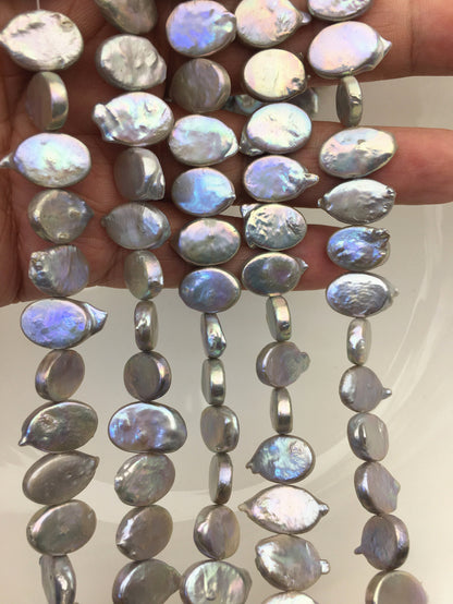 AA+ 10-11mm Gray ellipse freshwater pearls,diy bead,ZS-T55