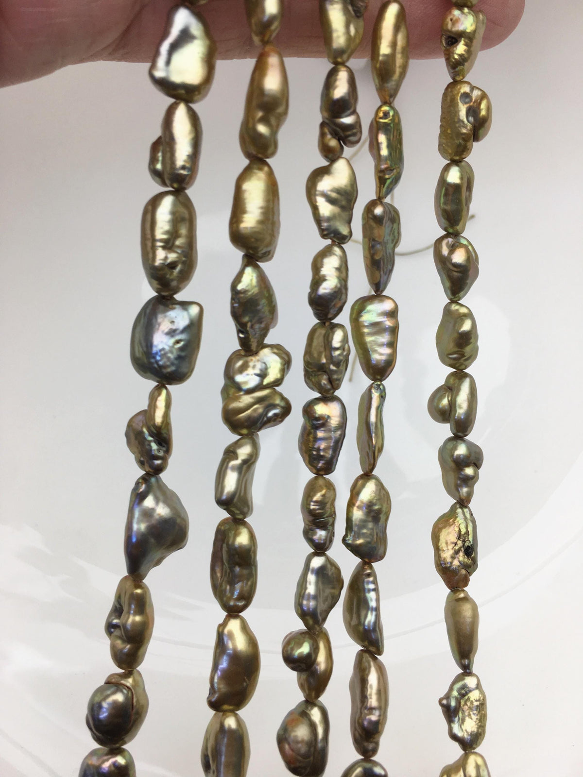 AA+ 7-8mm brown Keshi Pearl Necklace,Genuine Fresh Water Pearl,Wedding Necklace,Mothers Day,ZS-80-10-26