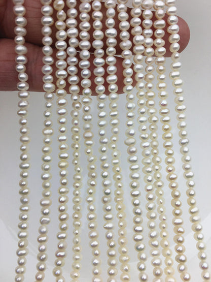 AA+ 3.5-4mm white potato seed freshwater pearls,seed pearl,Valentine's Day gift,CR3-2A-3