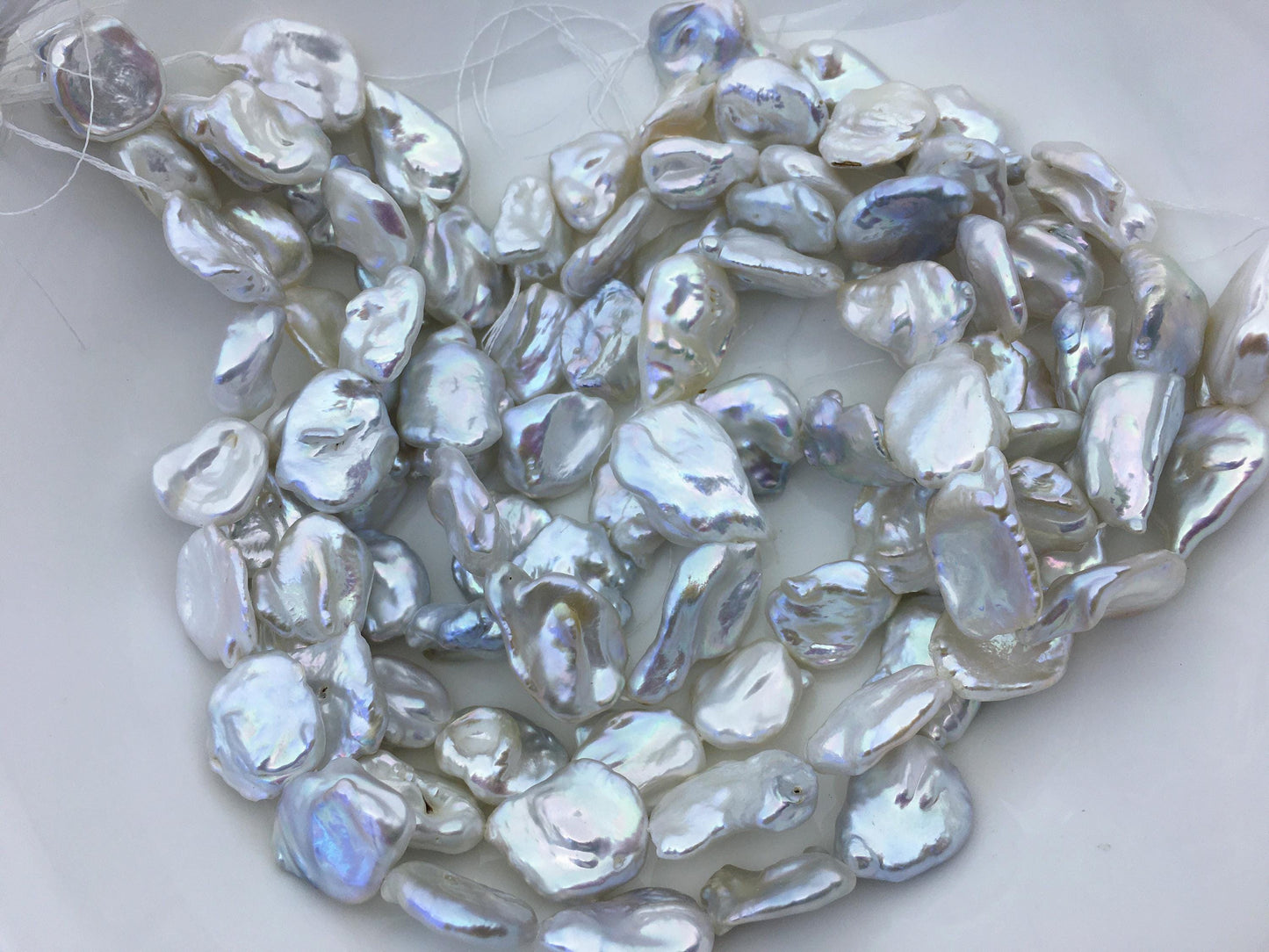 AA+ 16-18mm big white keshi Freshwater Pearl,ZS-200-6