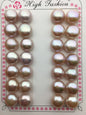 1 pair AAA 12.5-13mm purple big button round freshwater pearls pair,BTN12-T3