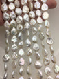 AA 11-12.5mm White Drop Coin freshwater pearls,COIN12-2A-2-21