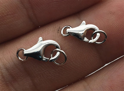5pcs Sterling Silver Lobster Clasps, 925 Silver Lobster Clasps, Lobster Claw Clasps, Sterling Lobster Clasp ,WHOLESALE,ASL-CL-018