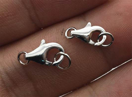 5pcs Sterling Silver Lobster Clasps, 925 Silver Lobster Clasps, Lobster Claw Clasps, Sterling Lobster Clasp ,WHOLESALE,ASL-CL-018